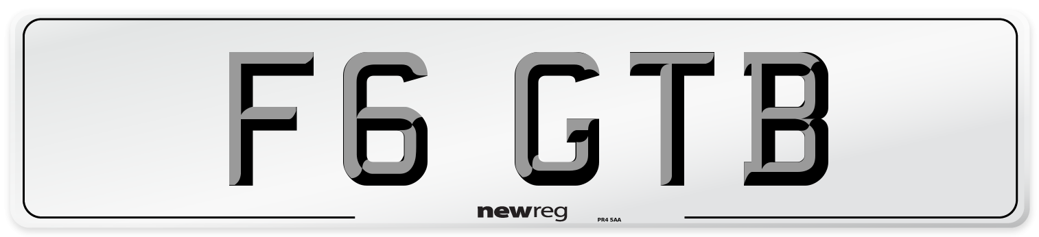 F6 GTB Number Plate from New Reg